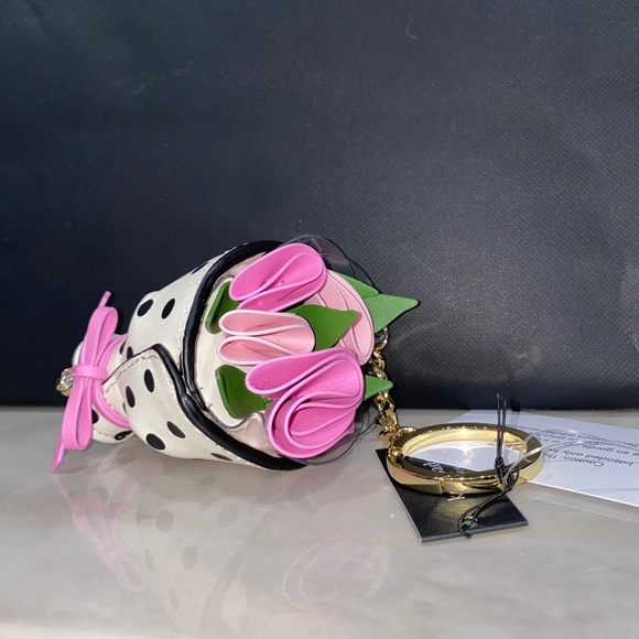 Kate Spade Flora Flower Bouquet Bag Charm - Picture 7 of 9